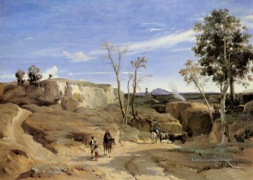  air - La Cervara die römische Landschaft plein air Romantik Jean Baptiste Camille Corot